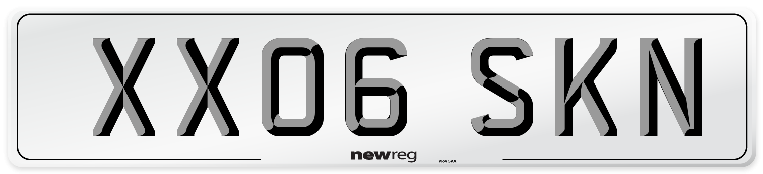 XX06 SKN Number Plate from New Reg
